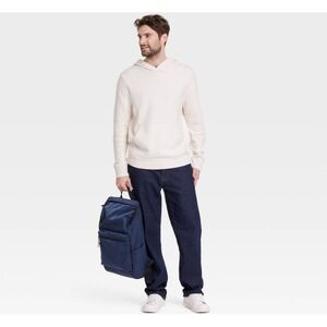 Goodfellow & Co NWT Small Knit‎ Pullover Hoodie Sweater Cream Off-White Ribbed